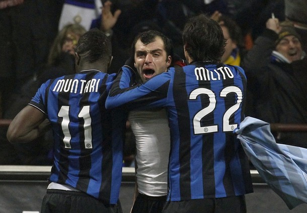 Pandev celebrates his first derby goal