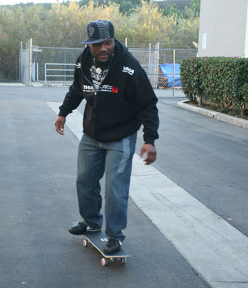 rampage jackson skateboarding