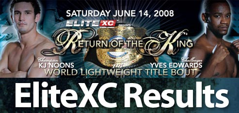 EliteXC Return of the King Results Live