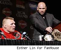 Brock Lesnar will defend his UFC heavyweight title at UFC 121.